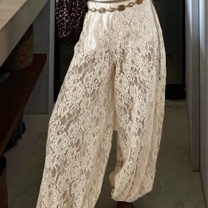 Elegant Lace Harem Pants