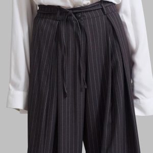 Chic Stripe High Waist Wide Leg Pants